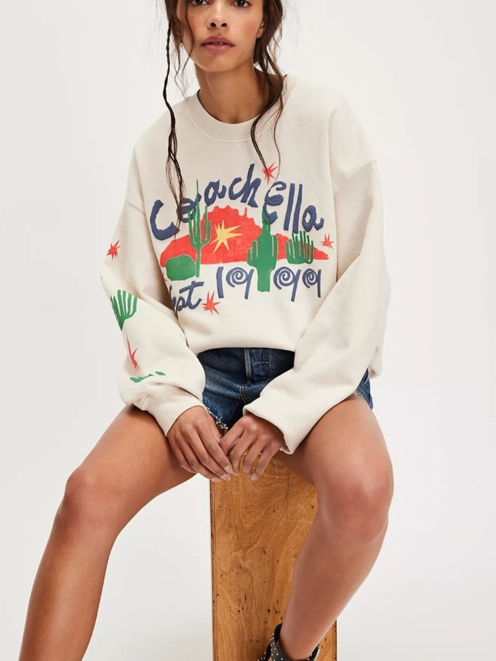 Free People X Daydreamer Coachella Crewneck Sweatshirt Womens Small